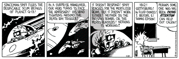 Calvin and Hobbes on Friday November 20, 1987 Comic Strip