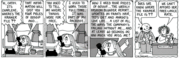 Cathy Classics on Tuesday July 8, 1997 Comic Strip