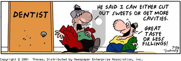 Frank and Ernest on Thursday July 26, 2001 Comic Strip