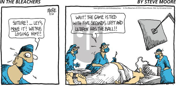 In the Bleachers - Sunday March 30, 2014 Comic Strip