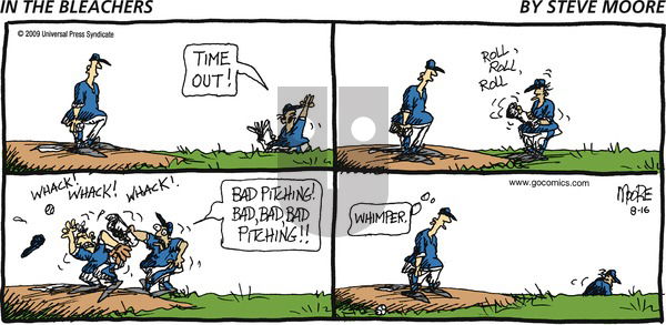 In the Bleachers on Sunday August 16, 2009 Comic Strip