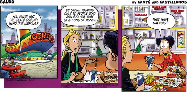 Baldo on Sunday September 14, 2003 Comic Strip
