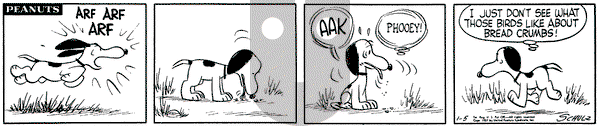 Peanuts on Saturday January 5, 1957 Comic Strip