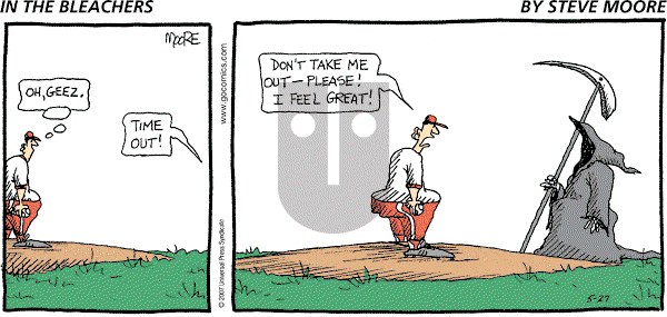 In the Bleachers on Sunday May 27, 2007 Comic Strip