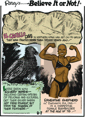 Ripley's Believe It or Not on Friday September 7, 2012 Comic Strip