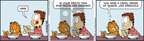 Garfield on Thursday September 1, 2016 Comic Strip