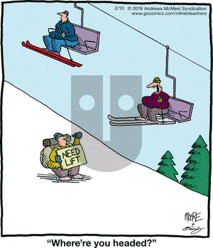 In the Bleachers on Saturday February 10, 2018 Comic Strip