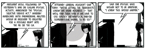The Boondocks on Saturday December 1, 2001 Comic Strip