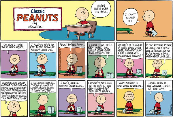 Peanuts - Sunday January 24, 2010 Comic Strip