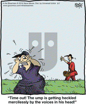 In the Bleachers on Wednesday September 7, 2016 Comic Strip