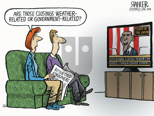 Jeff Stahler on Tuesday January 28, 2014 Comic Strip