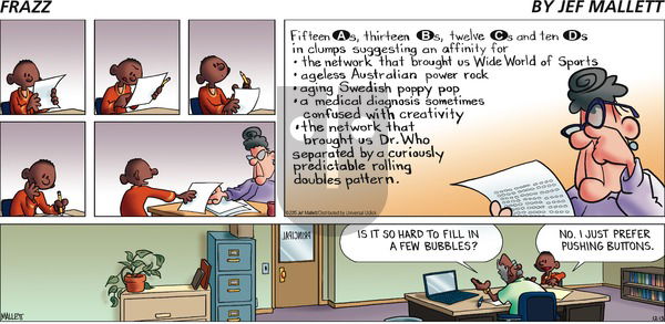 Frazz on Sunday December 13, 2015 Comic Strip
