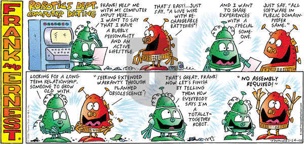 Frank and Ernest on Sunday February 24, 2008 Comic Strip