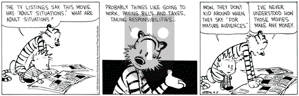 Calvin and Hobbes on Monday April 5, 1993 Comic Strip