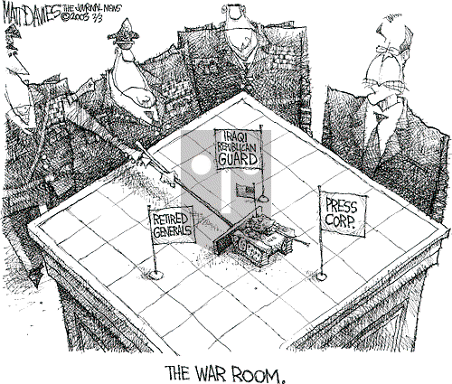 Matt Davies on Wednesday April 2, 2003 Comic Strip