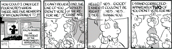 Drabble on Monday August 30, 1999 Comic Strip
