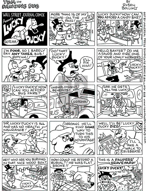 Tom the Dancing Bug on Saturday December 21, 2002 Comic Strip