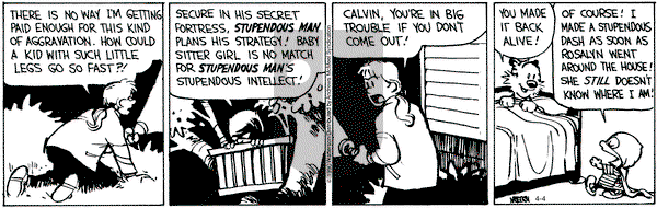 Calvin and Hobbes - Saturday April 4, 2020 Comic Strip