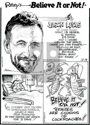 Ripley's Believe It or Not on Wednesday December 19, 2007 Comic Strip