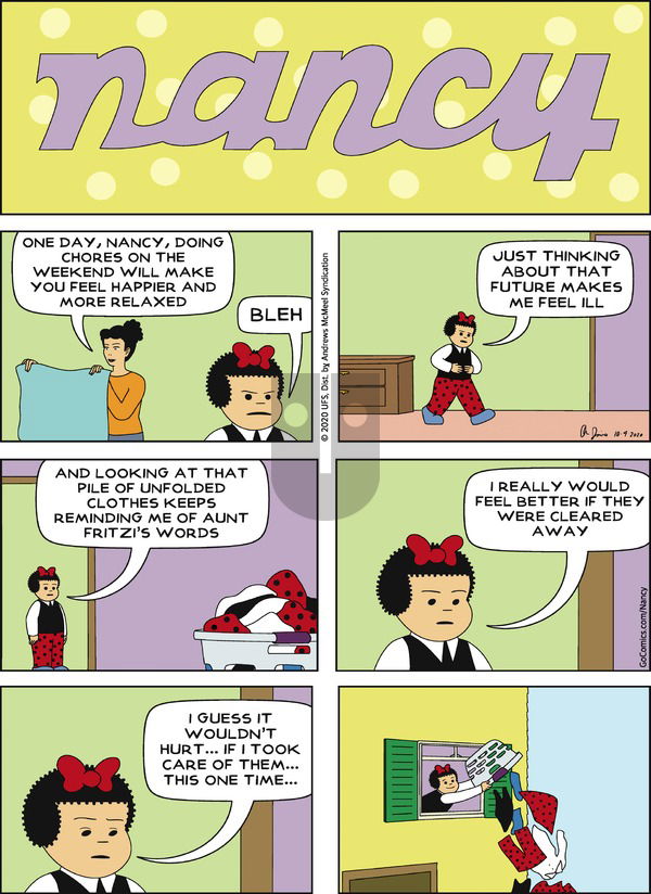 Nancy on Sunday October 4, 2020 Comic Strip
