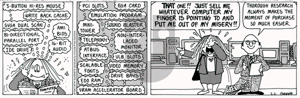 Cathy Classics on Wednesday February 21, 1996 Comic Strip