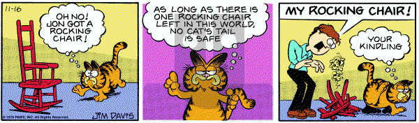 Garfield on Thursday November 16, 1978 Comic Strip