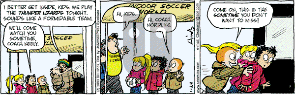 Cleats - Friday January 24, 2003 Comic Strip
