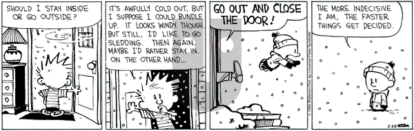 Calvin and Hobbes on Monday February 28, 1994 Comic Strip