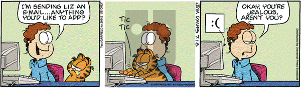 Garfield on Monday July 16, 2007 Comic Strip