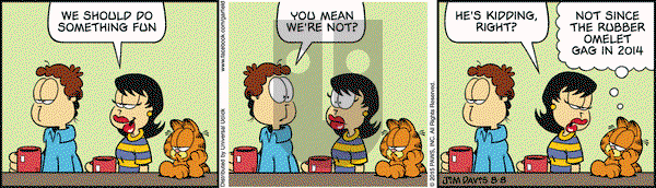Garfield on Saturday August 8, 2015 Comic Strip