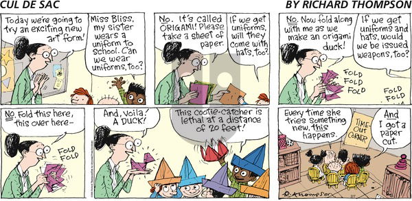 Cul de Sac on Sunday February 7, 2016 Comic Strip