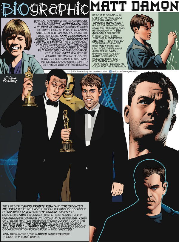 Biographic on Sunday February 2, 2014 Comic Strip