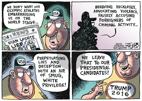 Rob Rogers on Tuesday August 23, 2016 Comic Strip