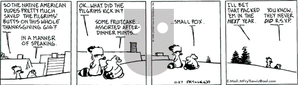 Over the Hedge on Wednesday November 27, 1996 Comic Strip