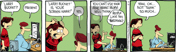 The Buckets on Monday September 14, 2009 Comic Strip