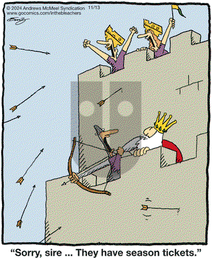 In the Bleachers - Wednesday November 13, 2024 Comic Strip