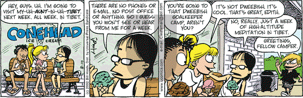 Cleats on Saturday August 10, 2002 Comic Strip