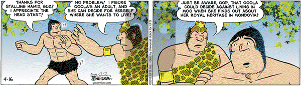 Alley Oop on Monday April 16, 2012 Comic Strip