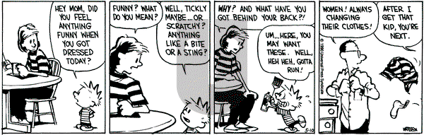 Calvin and Hobbes on Thursday May 10, 1990 Comic Strip