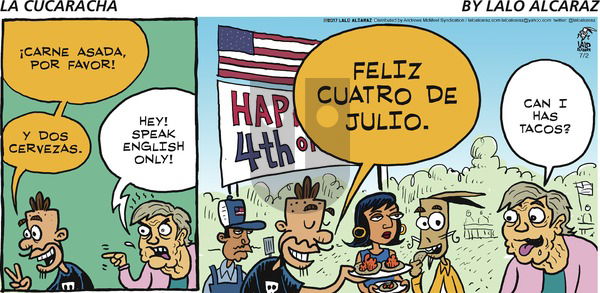 La Cucaracha on Sunday July 2, 2017 Comic Strip