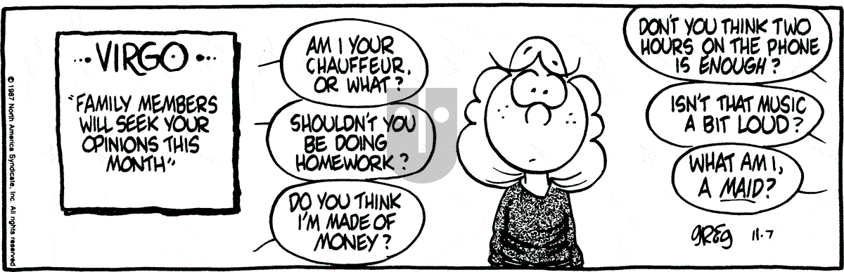Luann - Saturday November 7, 1987 Comic Strip