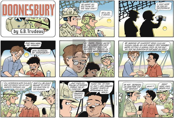 Doonesbury on Sunday December 8, 2002 Comic Strip