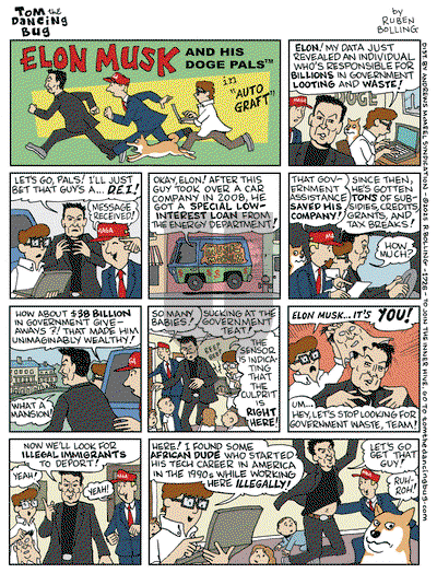 Tom the Dancing Bug on Monday March 10, 2025 Comic Strip