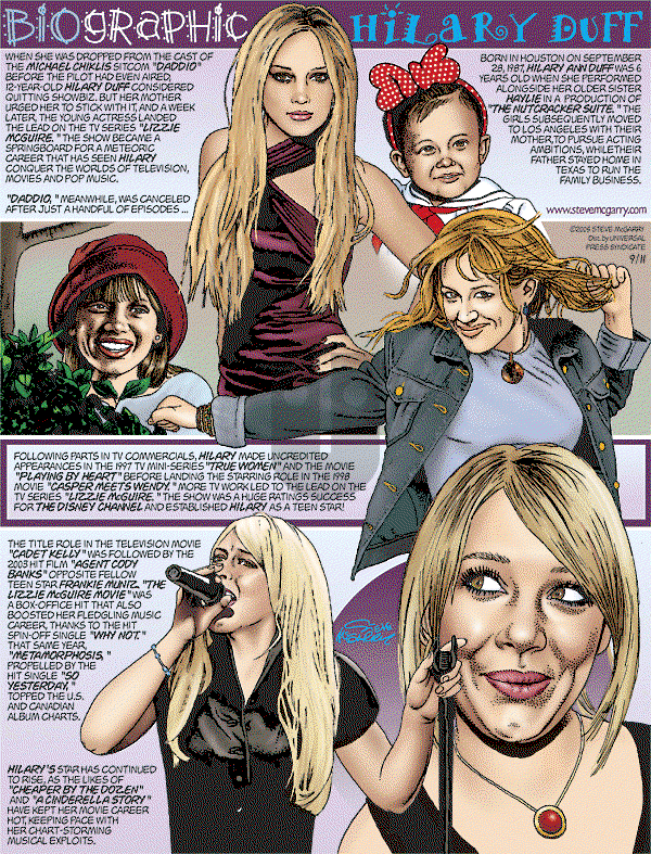 Biographic on Sunday September 11, 2005 Comic Strip