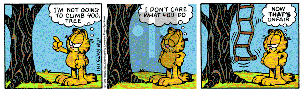 Garfield on Monday November 11, 1996 Comic Strip