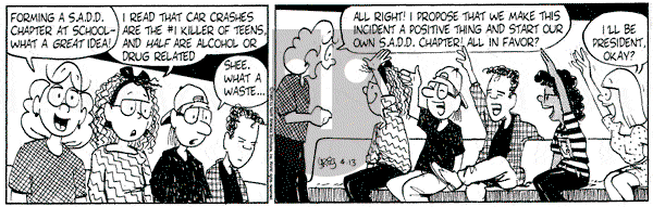 Luann on Thursday April 13, 1995 Comic Strip