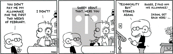 FoxTrot on Wednesday February 18, 2004 Comic Strip