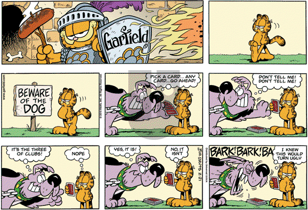 Garfield - Sunday February 21, 2010 Comic Strip
