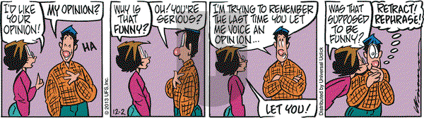 Rose is Rose on Monday December 2, 2013 Comic Strip