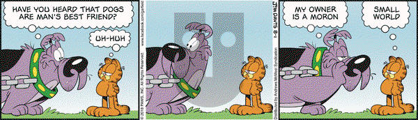 Garfield on Wednesday August 1, 2018 Comic Strip